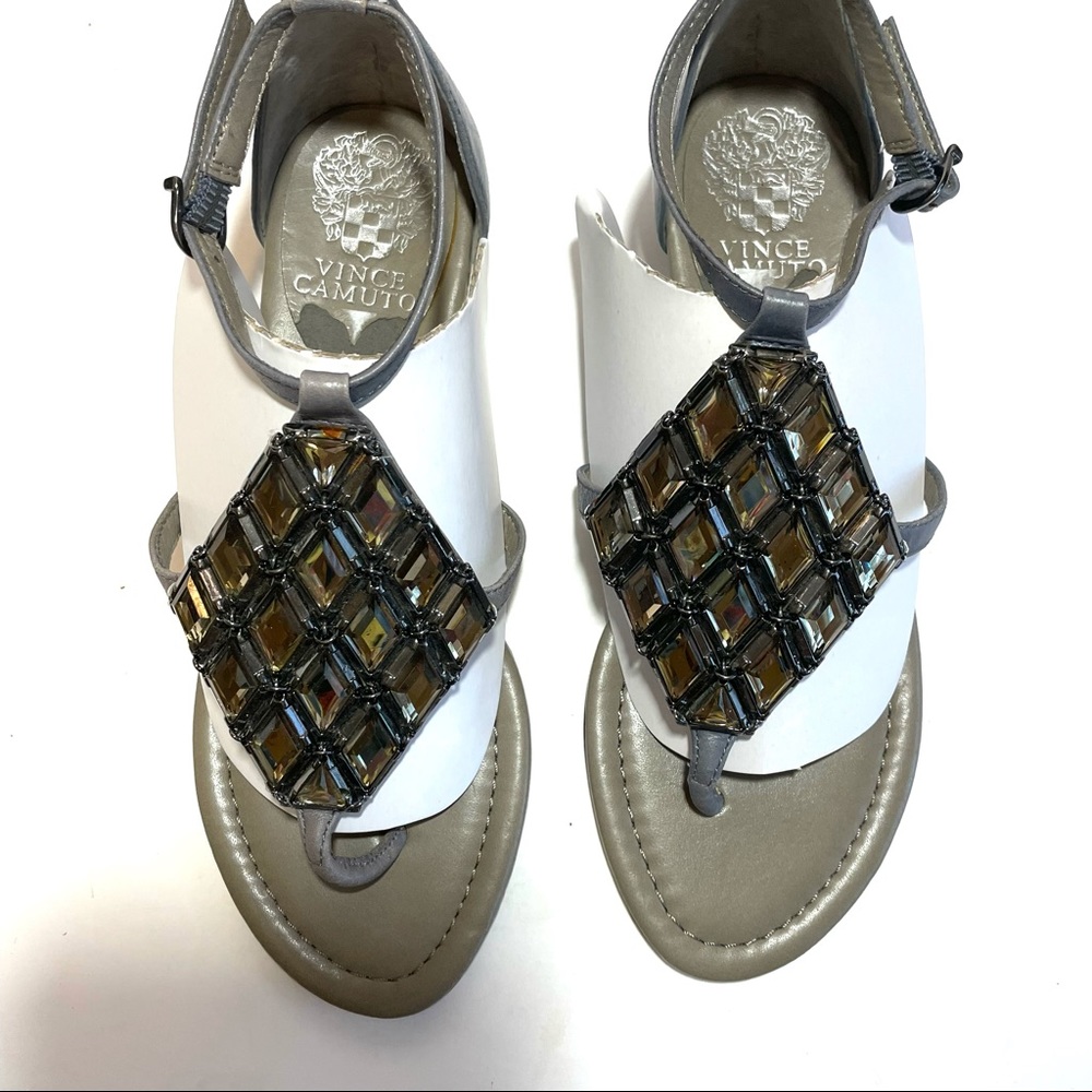 Vince Camuto Gray Jewel Irell Sandals 6 - Picture 4 of 16